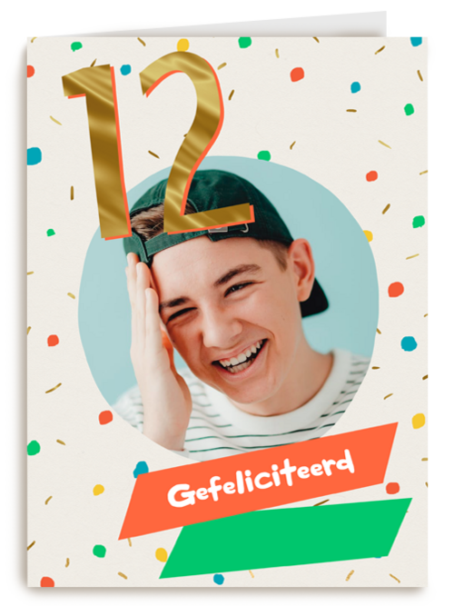 Gefeliciteerd 12 jaar fotokaart