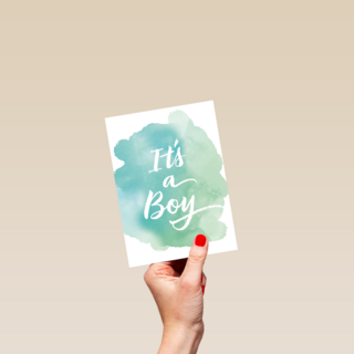 watercolor it is a boy