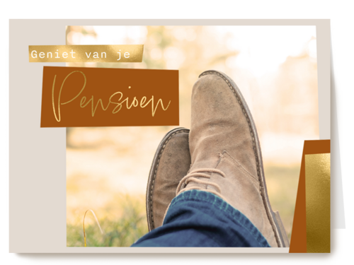 Pensioen kaart geniet van je pensioen