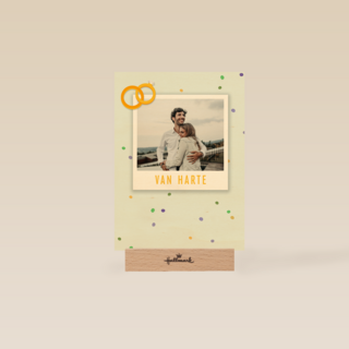 trouwdag fotokaart stijlvol van harte