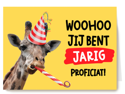Woohoo jij bent jarig proficiat!