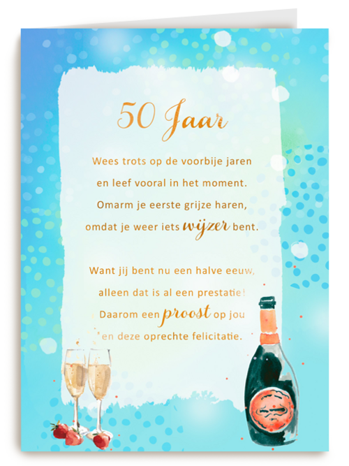 Verjaardagskaart 50 jaar More than Words
