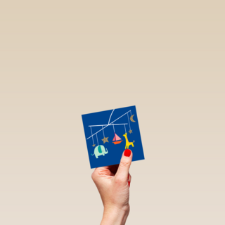 geboorte felicitatie mobiel met dieren