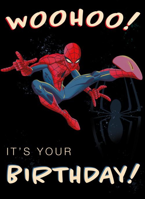 Spiderman verjaardagskaart woohoo