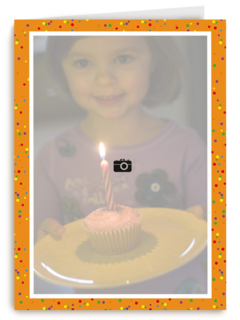 fotokaart blanco oranje omkader