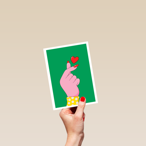 hand maakt hart gebaar