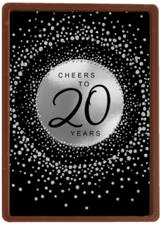 Verjaardagskaart leeftijden Cheers to 20 years