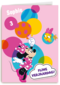 Minnie Mouse verjaardagskaart ballonnen