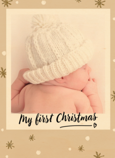 kerstkaart fotokaart baby my first christmas