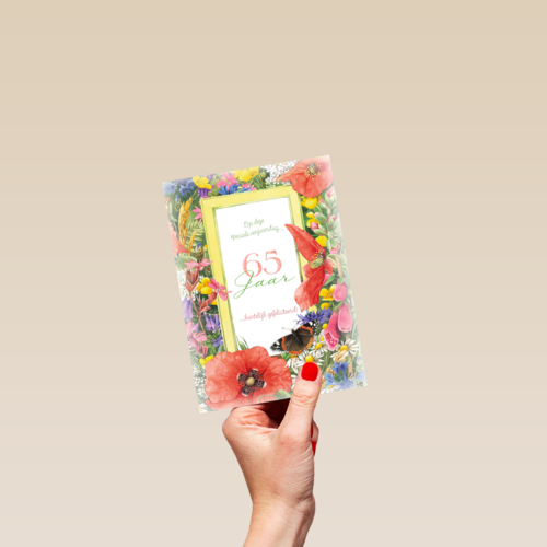 vijfenzestig jaar met bloemen