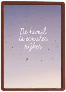 Condoleance kaart De hemel is een ster rijker