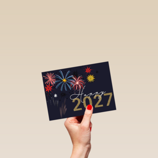 Nieuwjaar 2027 Happy vuurwerk