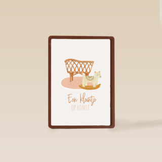 Zwangerschap kaart een kleintje op komst