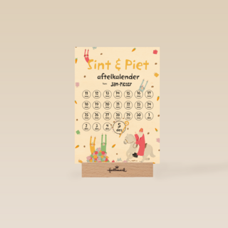 Sinterklaaskaart Sint en piet aftelkalender
