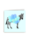 zebra met ballonnen blauw