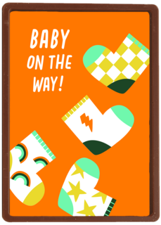 Zwangerschap baby on the way oranje