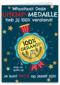 geslaagd kaart uitknip medaille
