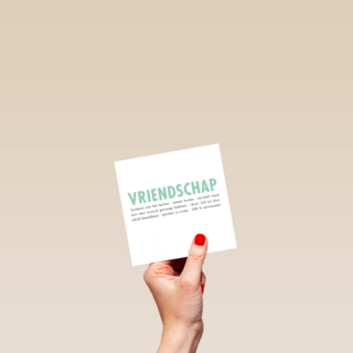 vriendschap tekst kaart