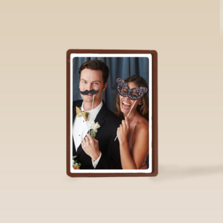 fotokaart witte rand staand