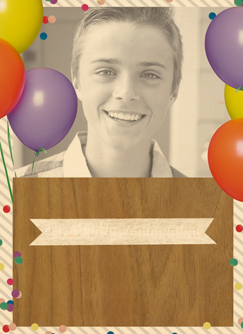 fotokaart gefeliciteerd met je verjaardag ballonnen