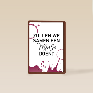 hart onder de riem kaart zullen we samen een wijntje doen
