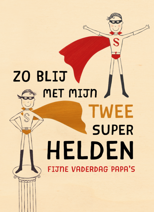 vaderdag kaart hip 2 superhelden