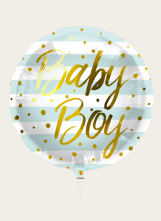 Ballon Baby Boy Blauw Goud