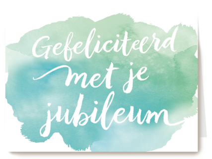 watercolor gefeliciteerd met je jubileum