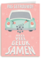 Trouwkaart Pas getrouwd auto