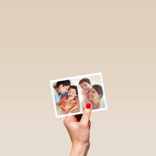 dubbele fotokaart liggend twee staande foto