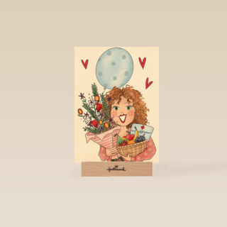 Beterschapskaart Fruitmand bloemen ballon Matia studio