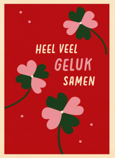 Liefdjeskaart heel veel geluk samen