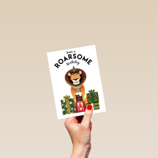 verjaardag kaart folio have a roarsome birthday leeuw