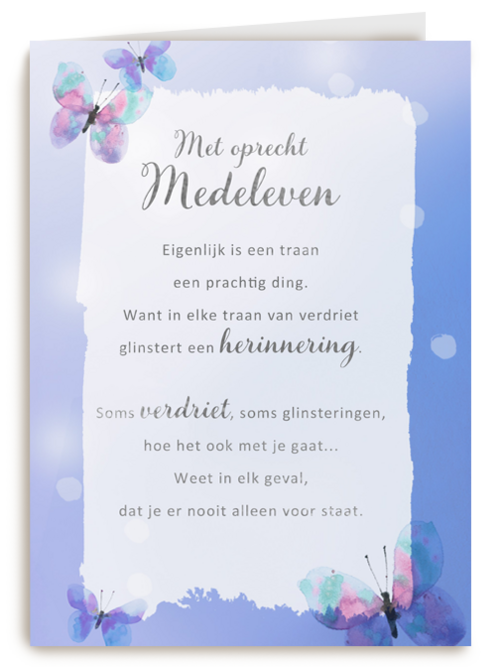 Condoleancekaart Met oprecht medeleven More than words