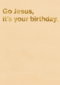 Kerstkaart grof birthday jesus