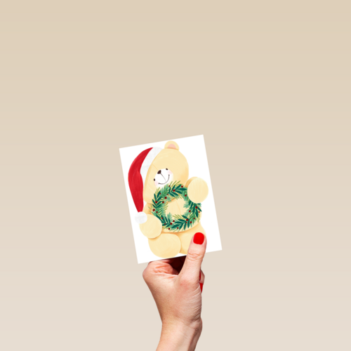 kerstkaart forever friends kerstkrans