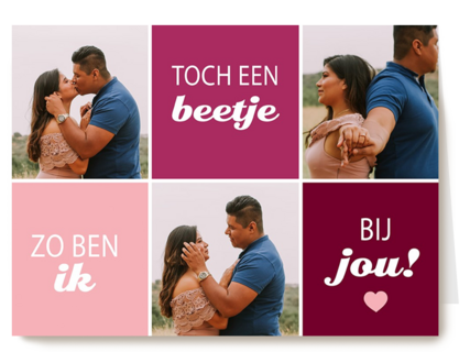 valentijnskaart foto zo ben ik toch een beetje bij jou