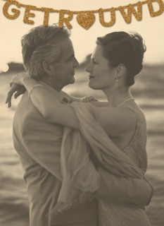 fotokaart staand slinger vlag getrouwd