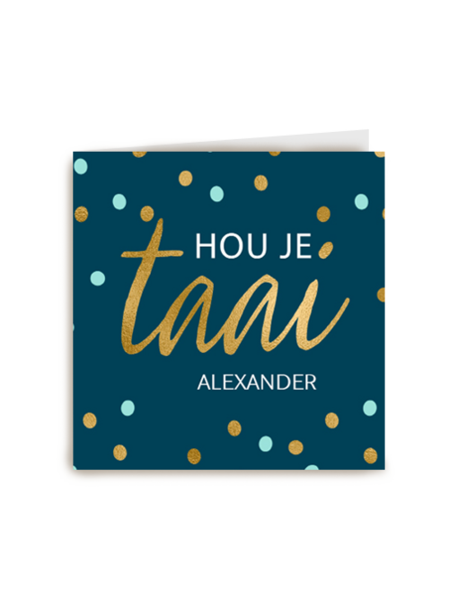 beterschap kaart hou je taai