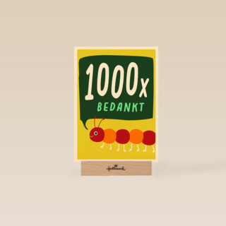 Bedankt kaart 1000x bedankt duizendpoot