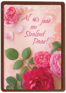 Huwelijkskaart al 40 jaar een stralend paar