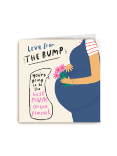 moederdag kaart hip love from the bump