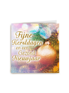 Kerstkaart zakelijk Gekleurde kerstballen