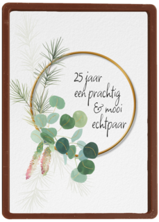 Huwelijkskaart 25 jaar getrouwd een prachtig paar