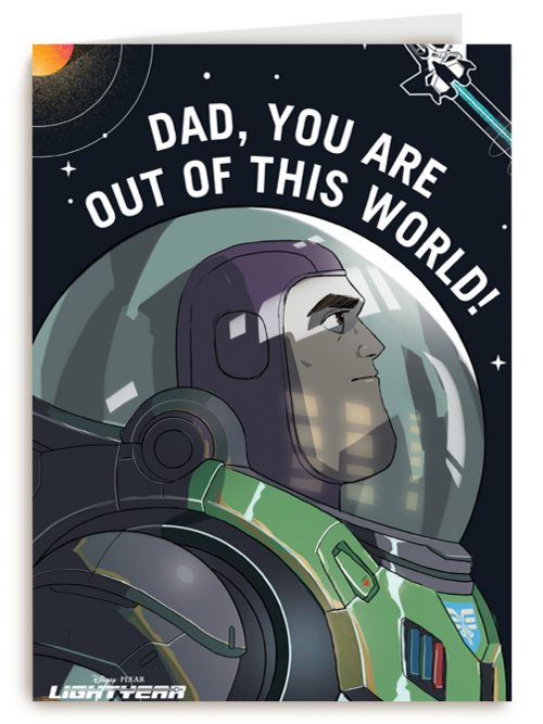 vaderdag kaart out of this world lightyear