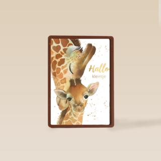 geboorte hallo kleintje giraffe