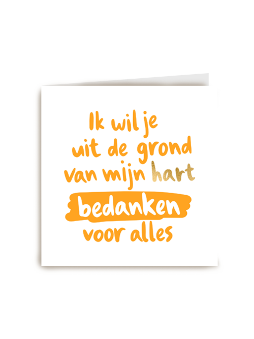 bedankt kaart ik wil jullie bedanken voor alles