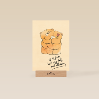 Huwelijkskaart 12 en een half jaar forever friends