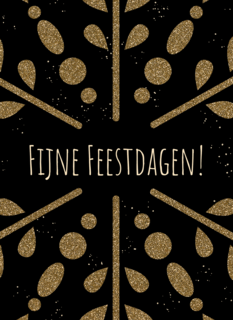 zakelijke kerstkaart met gouden ijskristal