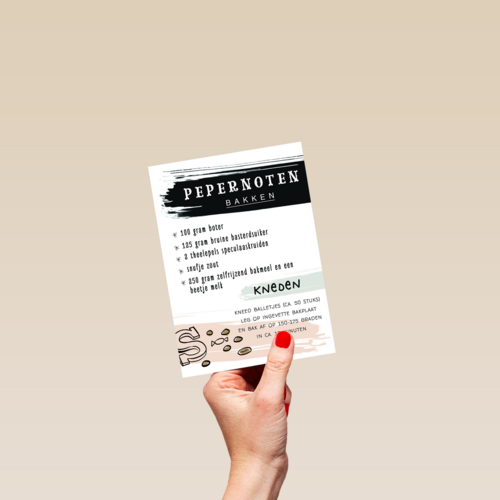 sinterklaas kaart recept pepernoten bakken 100 gram boter